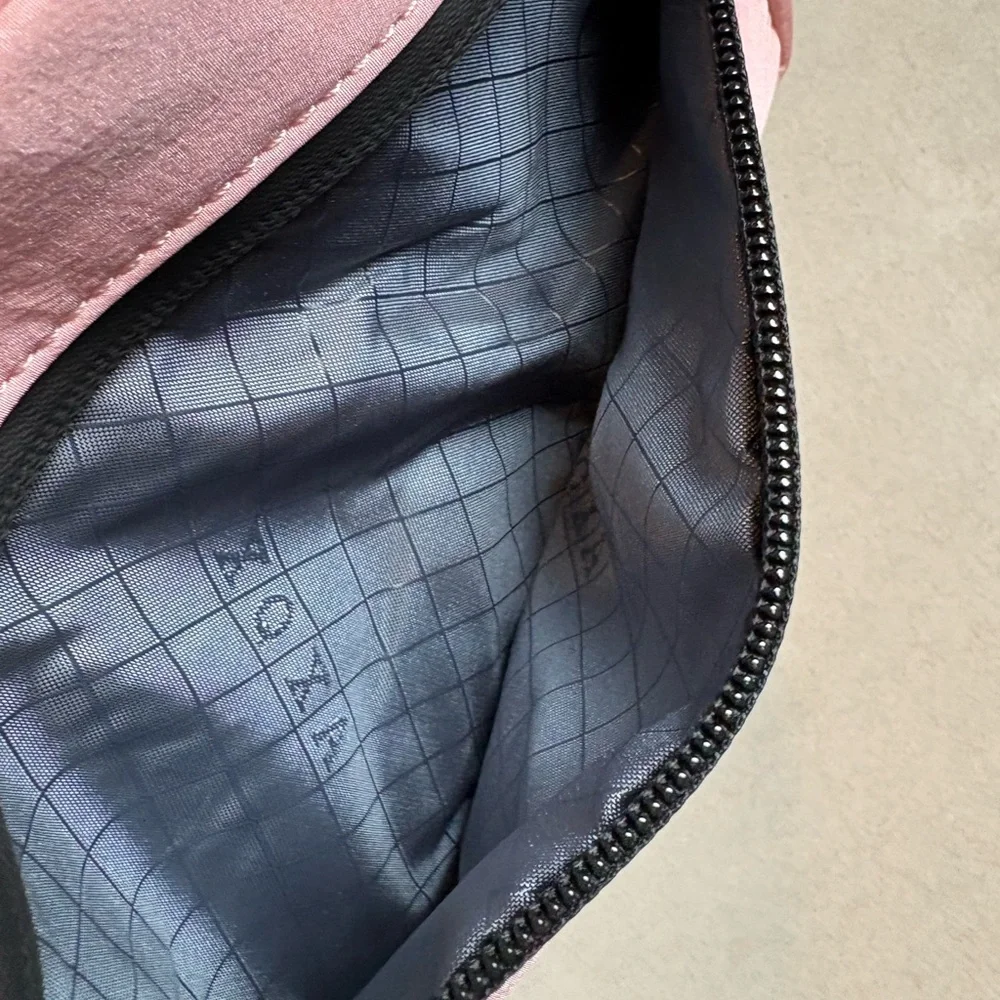 Toiletry Bag - Pink with Black Zipper